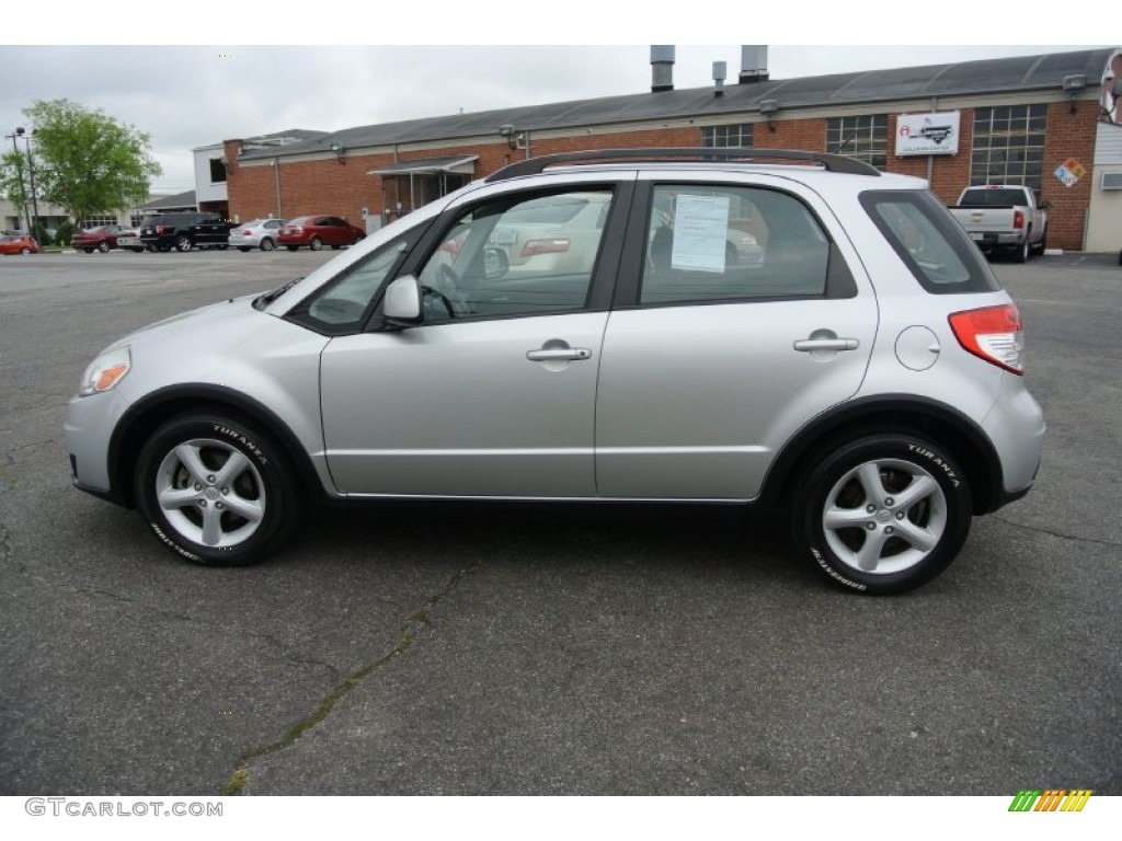 2007 SX4 AWD - Silky Silver Metallic / Black photo #3