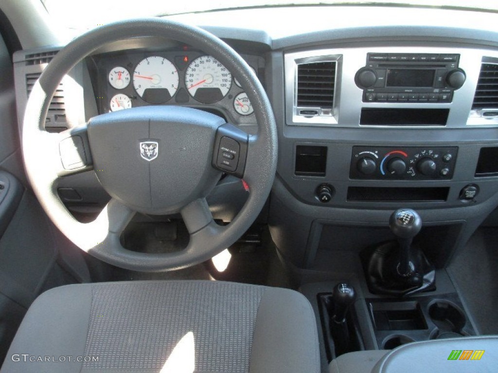 2007 Dodge Ram 3500 SLT Quad Cab 4x4 Dually Medium Slate Gray Dashboard Photo #80531389