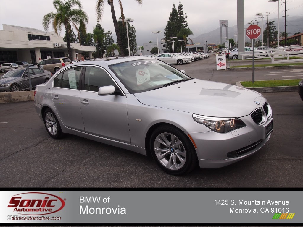 2010 5 Series 535i Sedan - Titanium Silver Metallic / Black photo #1