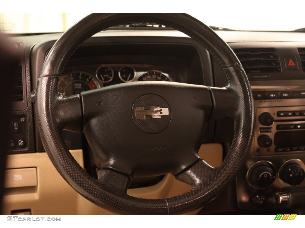 2006 Hummer H3 Standard H3 Model Light Cashmere Beige Steering Wheel Photo #80532875