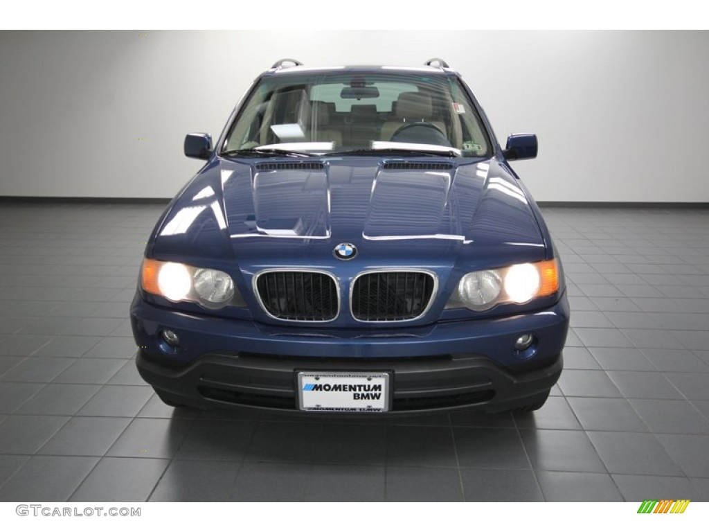 2003 X5 3.0i - Topaz Blue Metallic / Beige photo #6