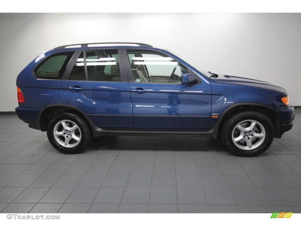 2003 X5 3.0i - Topaz Blue Metallic / Beige photo #7