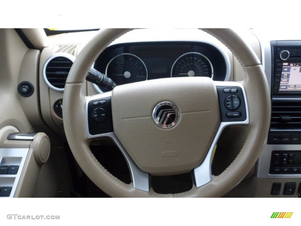 2008 Mercury Mountaineer Premier AWD Camel Steering Wheel Photo #80533957