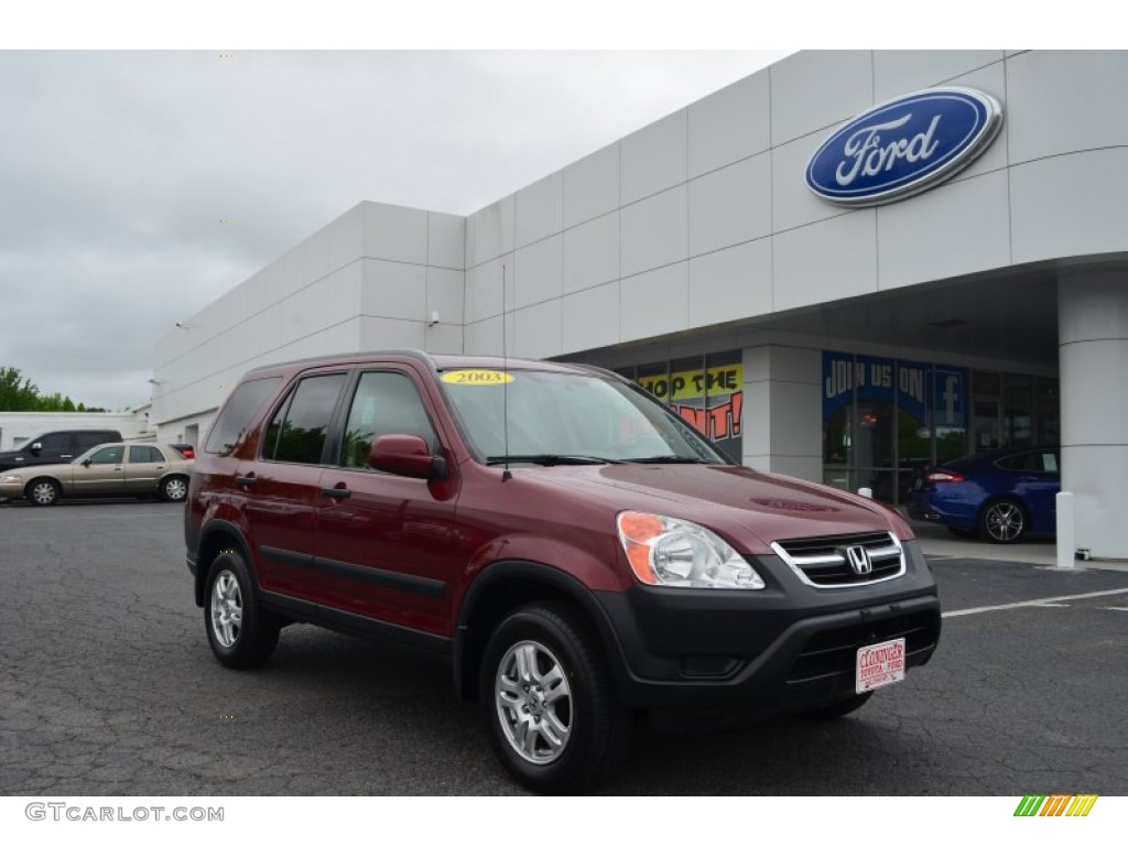 2003 CR-V EX 4WD - Chianti Red Pearl / Saddle photo #1