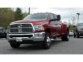 Deep Cherry Red Crystal Pearl - Ram 3500 HD Big Horn Mega Cab 4x4 Dually Photo No. 4