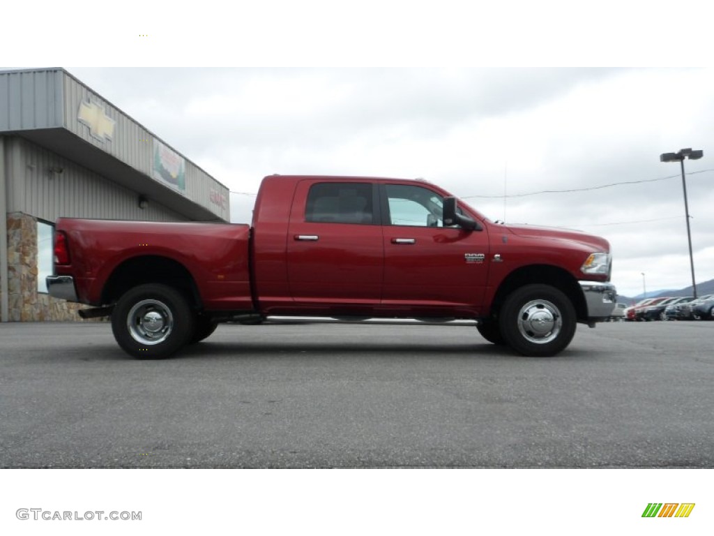 Deep Cherry Red Crystal Pearl 2011 Dodge Ram 3500 HD Big Horn Mega Cab 4x4 Dually Exterior Photo #80534995