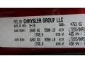 2011 Dodge Ram 3500 HD Big Horn Mega Cab 4x4 Dually Info Tag