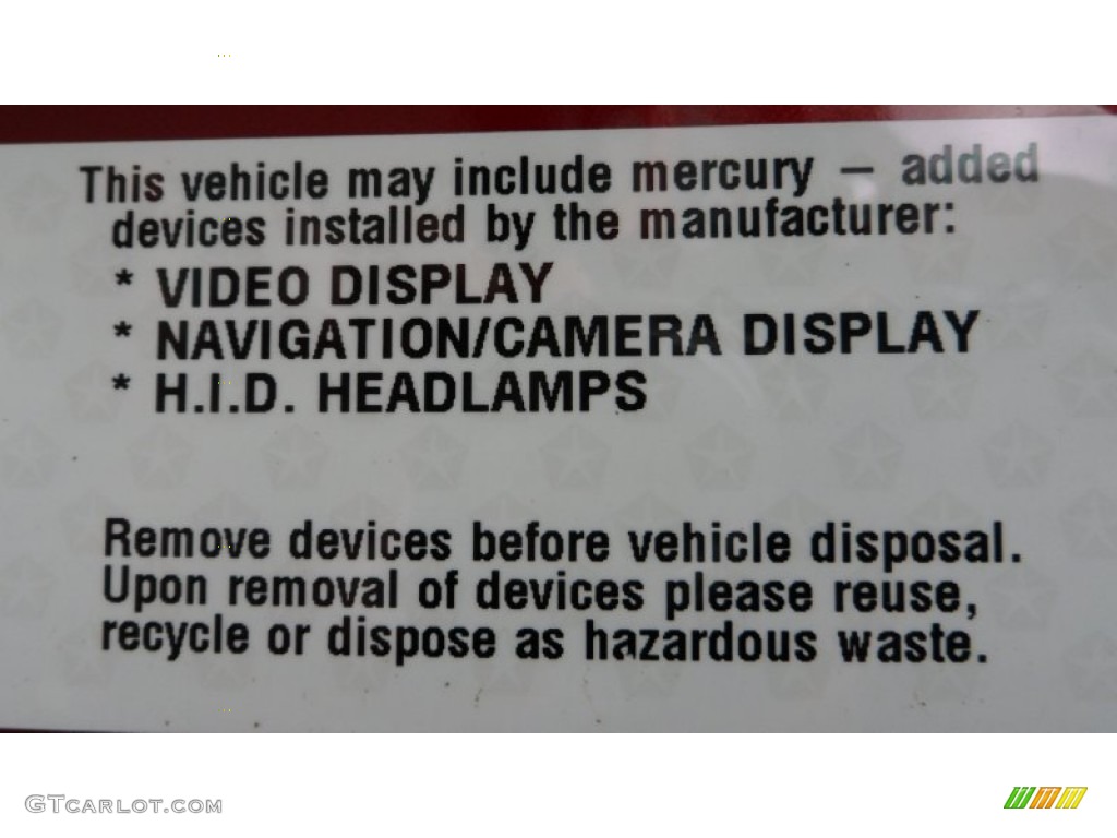2011 Dodge Ram 3500 HD Big Horn Mega Cab 4x4 Dually Info Tag Photo #80535592