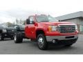 Fire Red - Sierra 3500HD SLE Regular Cab 4x4 Chassis Photo No. 4