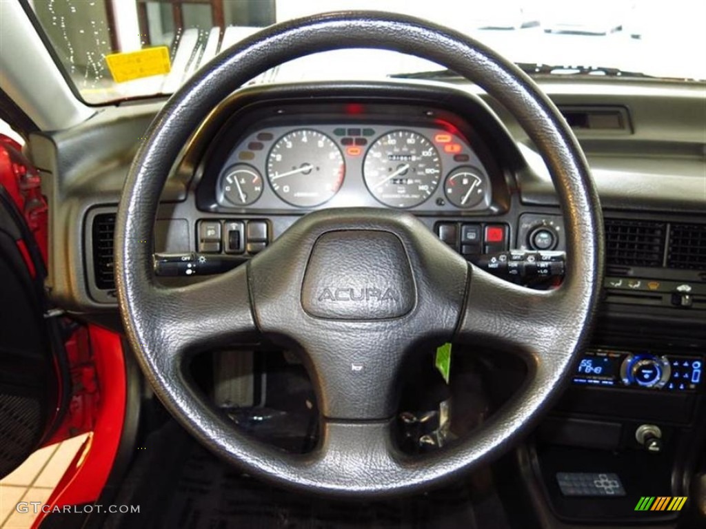 1990 Acura Integra RS Coupe Gray Steering Wheel Photo #80536093