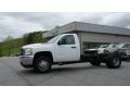 Summit White 2013 Chevrolet Silverado 3500HD WT Regular Cab 4x4 Chassis