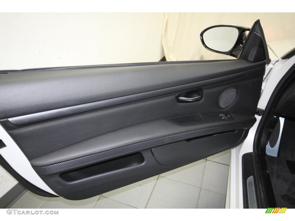 2011 BMW M3 Coupe Black Novillo Leather Door Panel Photo #80536189