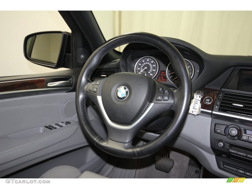 2007 BMW X5 4.8i Gray Steering Wheel Photo #80537308