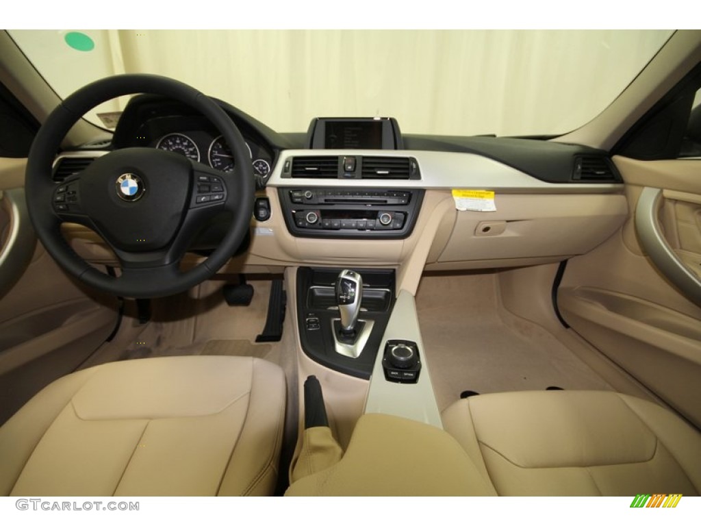 2012 BMW 3 Series 328i Sedan Venetian Beige Dashboard Photo #80537479