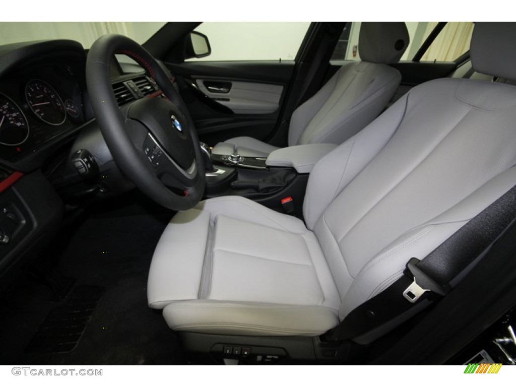 Everest Grey/Black Highlight Interior 2012 BMW 3 Series 328i Sedan Photo #80537548