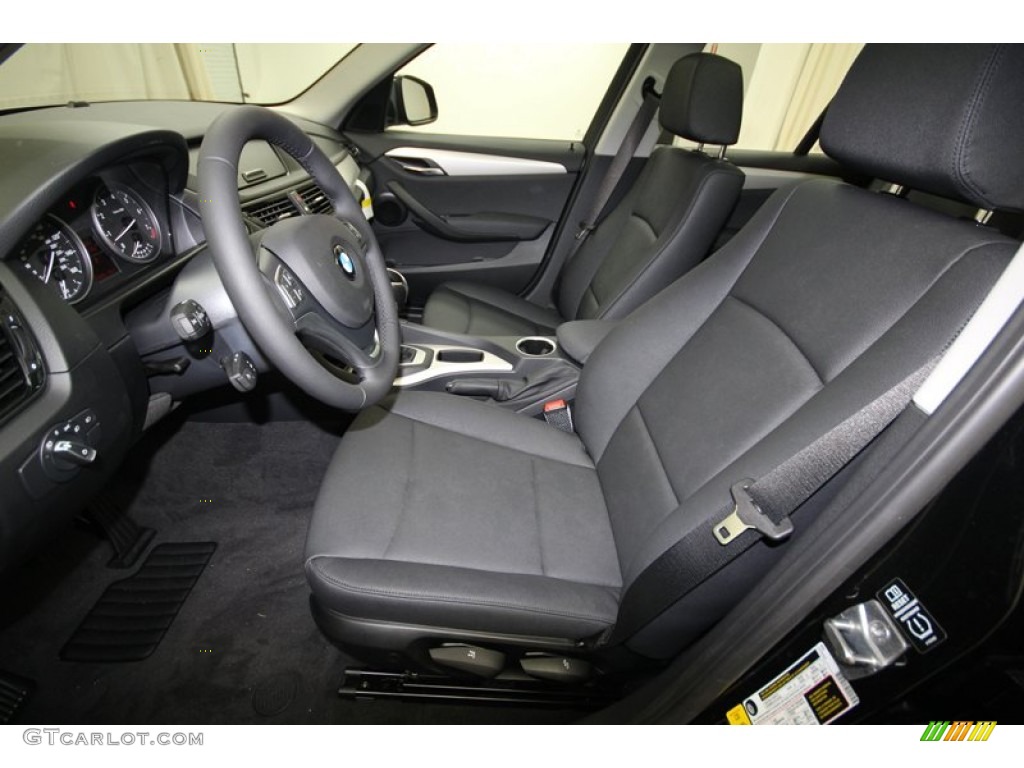 Black Interior 2014 BMW X1 sDrive28i Photo #80537707