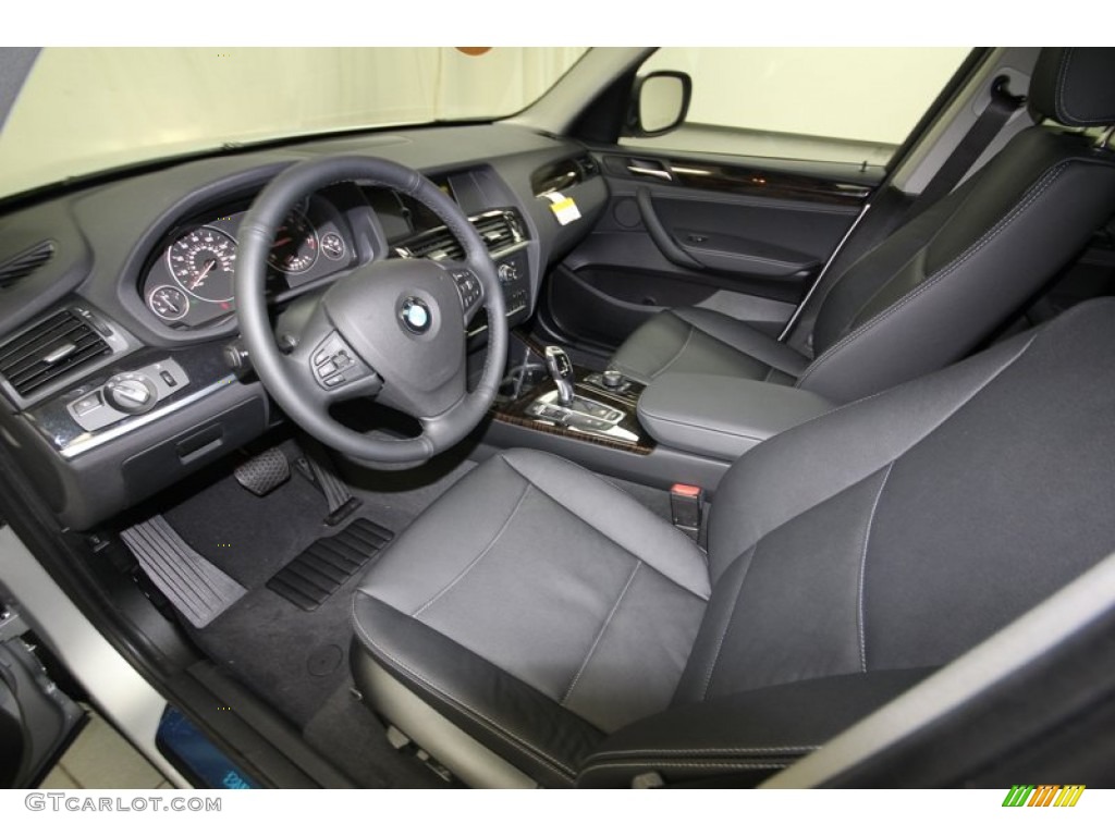 Black Interior 2014 BMW X3 xDrive28i Photo #80537818