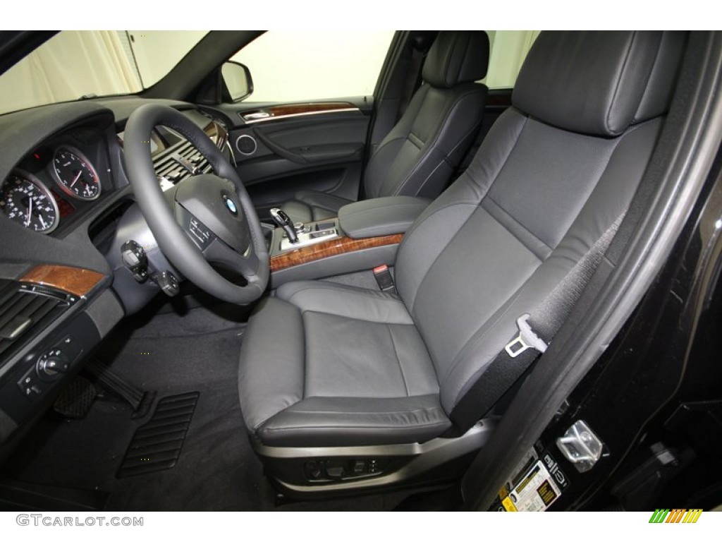 Black Interior 2014 BMW X6 xDrive35i Photo #80537890