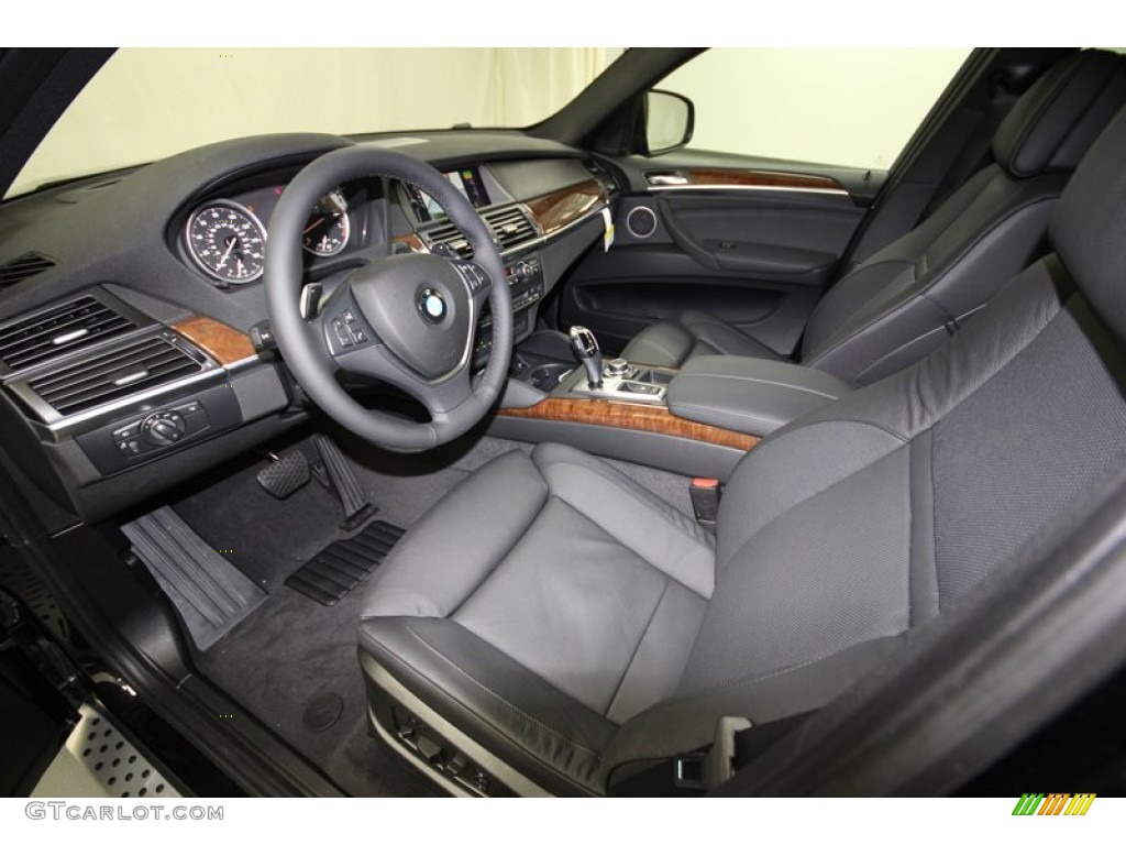 Black Interior 2014 BMW X6 xDrive35i Photo #80537914