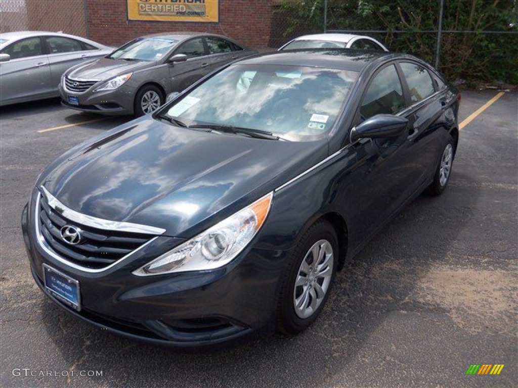 2011 Sonata GLS - Midnight Black / Gray photo #2