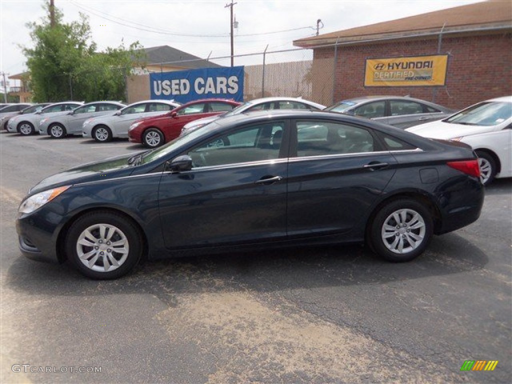 2011 Sonata GLS - Midnight Black / Gray photo #4