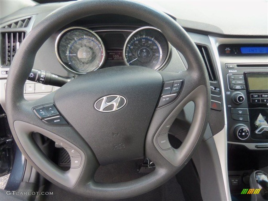 2011 Sonata GLS - Midnight Black / Gray photo #12