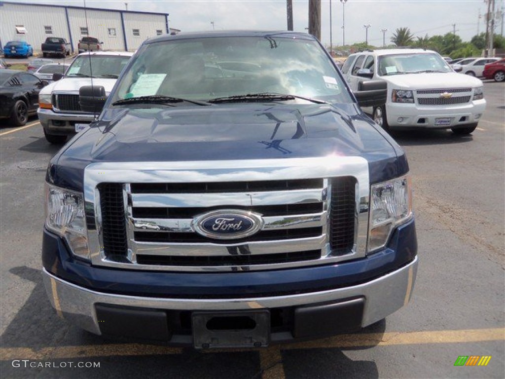 2010 F150 XLT SuperCrew - Dark Blue Pearl Metallic / Medium Stone photo #1