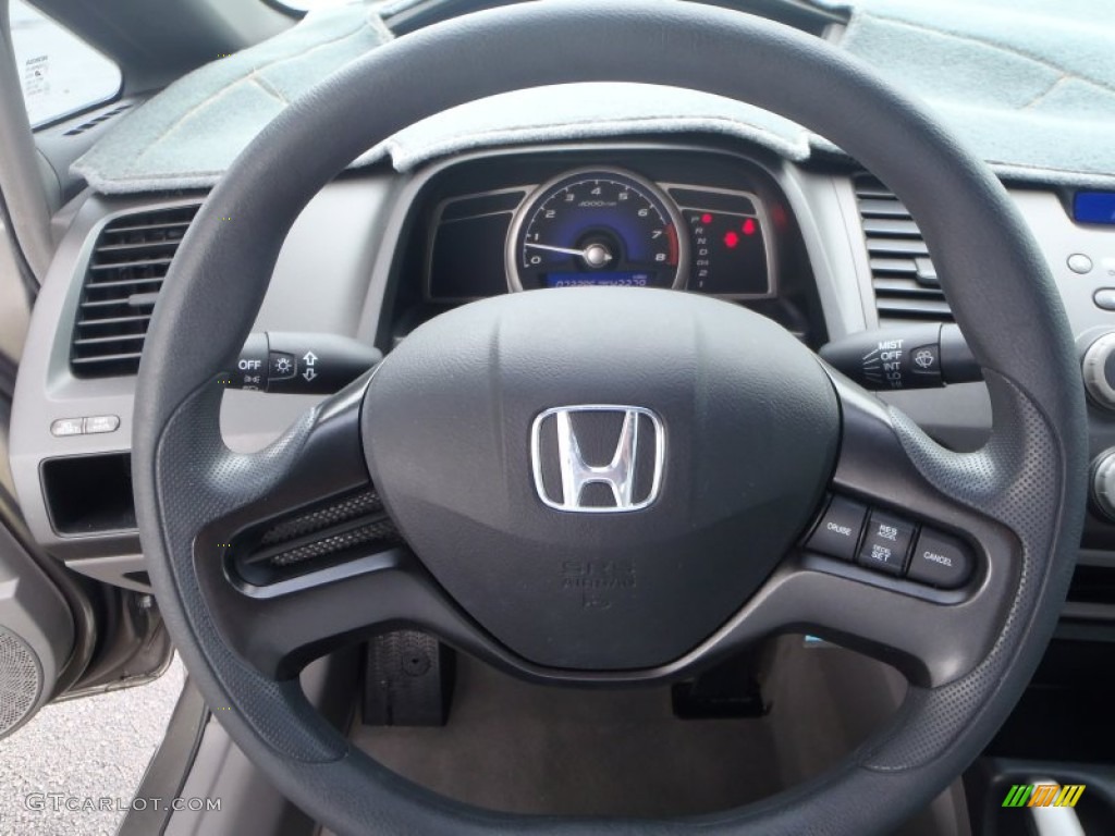 2007 Honda Civic LX Sedan Gray Steering Wheel Photo #80540539