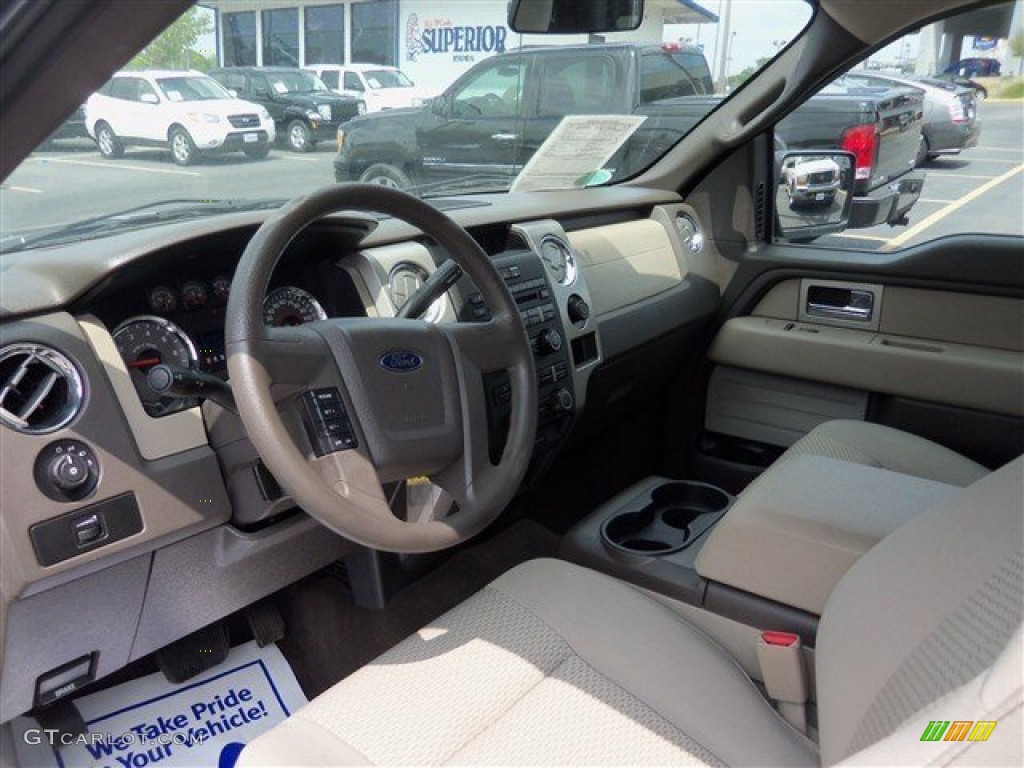 2010 F150 XLT SuperCrew - Dark Blue Pearl Metallic / Medium Stone photo #8