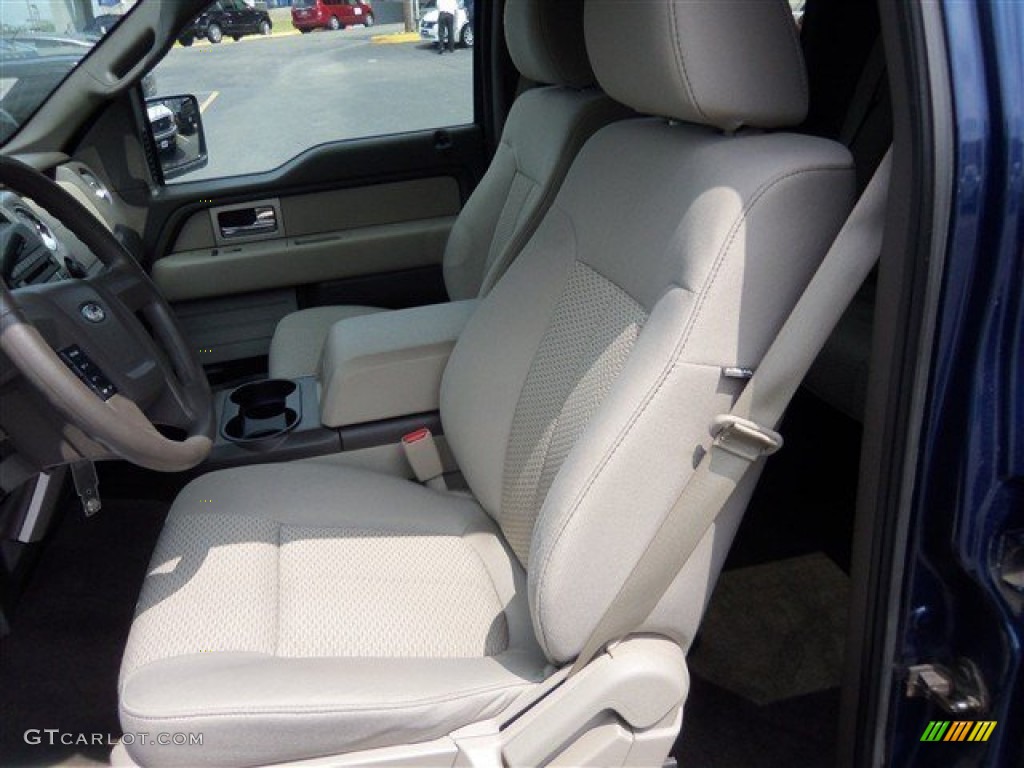 2010 F150 XLT SuperCrew - Dark Blue Pearl Metallic / Medium Stone photo #9