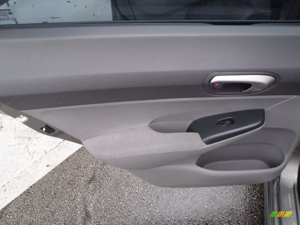 2007 Honda Civic LX Sedan Gray Door Panel Photo #80540666