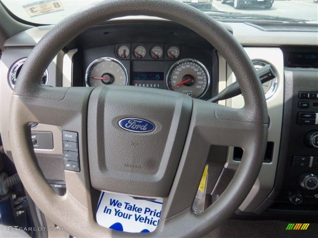 2010 F150 XLT SuperCrew - Dark Blue Pearl Metallic / Medium Stone photo #12