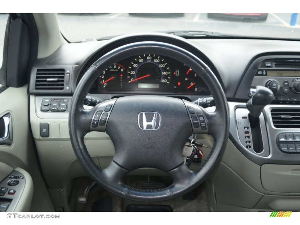 2007 Honda Odyssey EX-L Gray Steering Wheel Photo #80540722