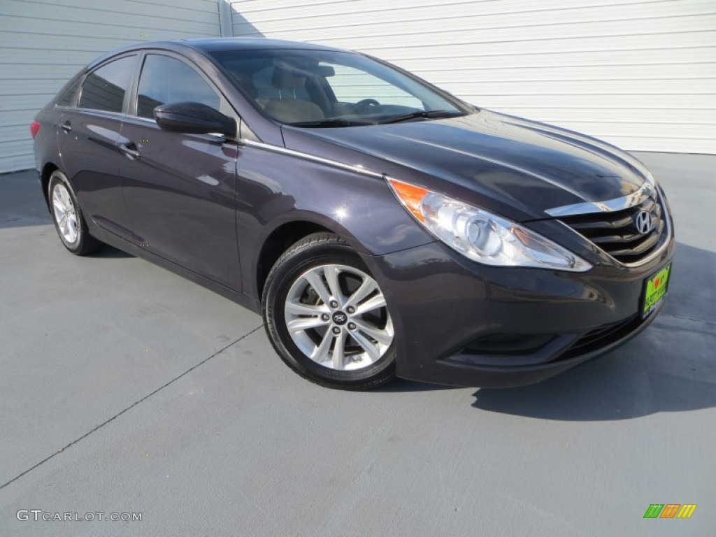 2011 Sonata GLS - Black Plum Pearl / Camel photo #2