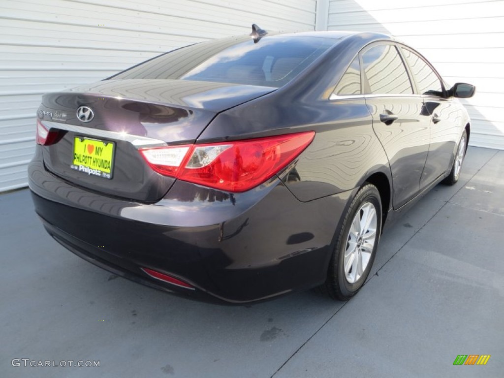 2011 Sonata GLS - Black Plum Pearl / Camel photo #4