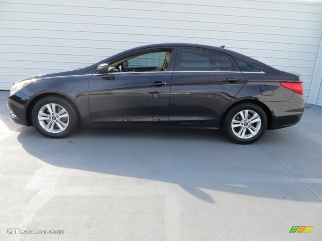2011 Sonata GLS - Black Plum Pearl / Camel photo #6