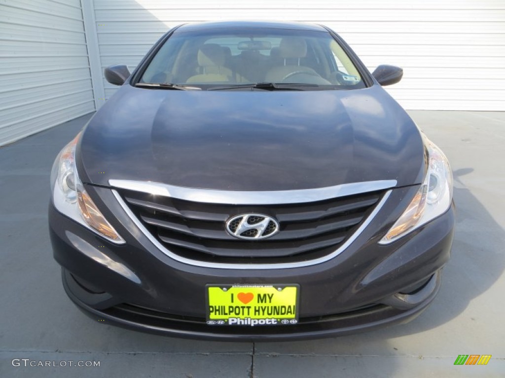 2011 Sonata GLS - Black Plum Pearl / Camel photo #8