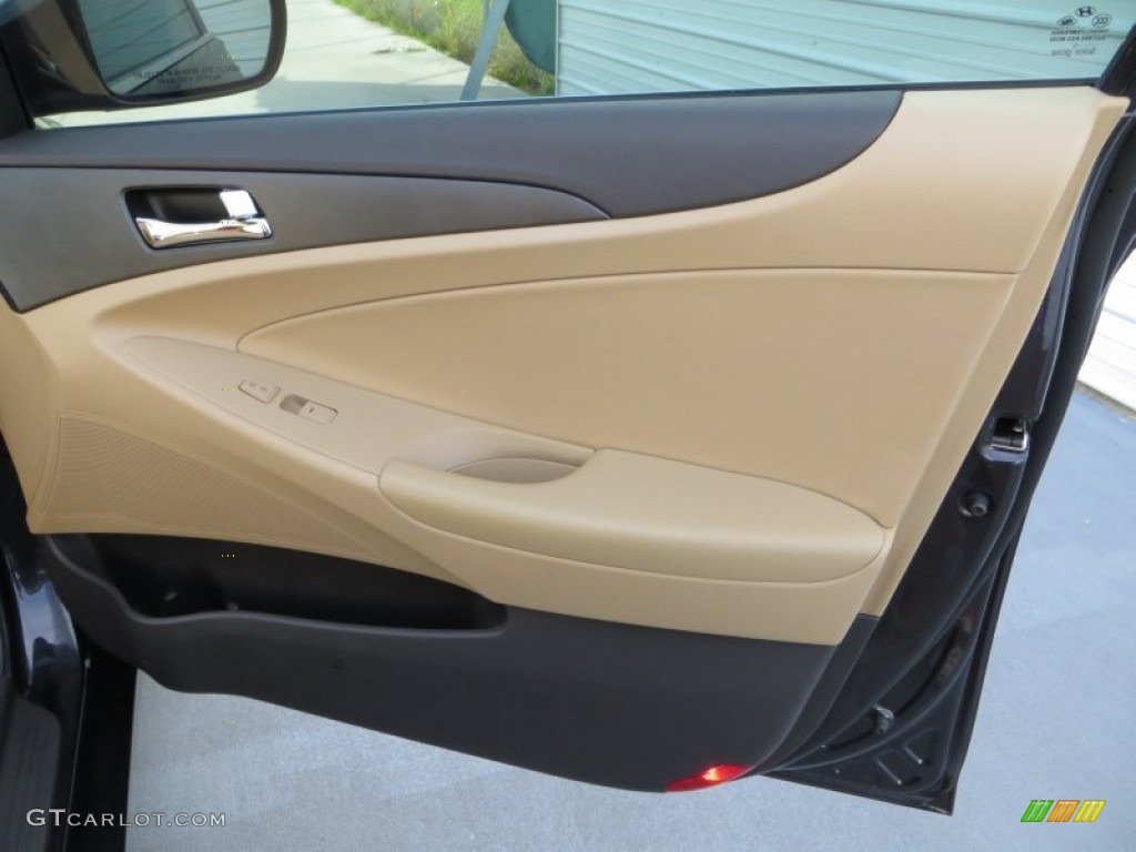 2011 Sonata GLS - Black Plum Pearl / Camel photo #28