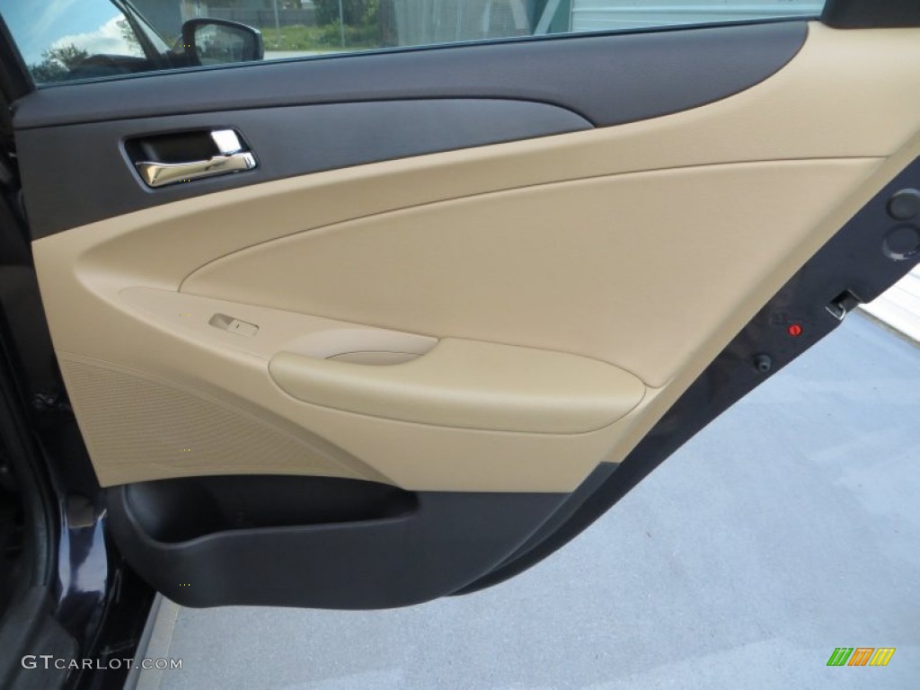 2011 Sonata GLS - Black Plum Pearl / Camel photo #31