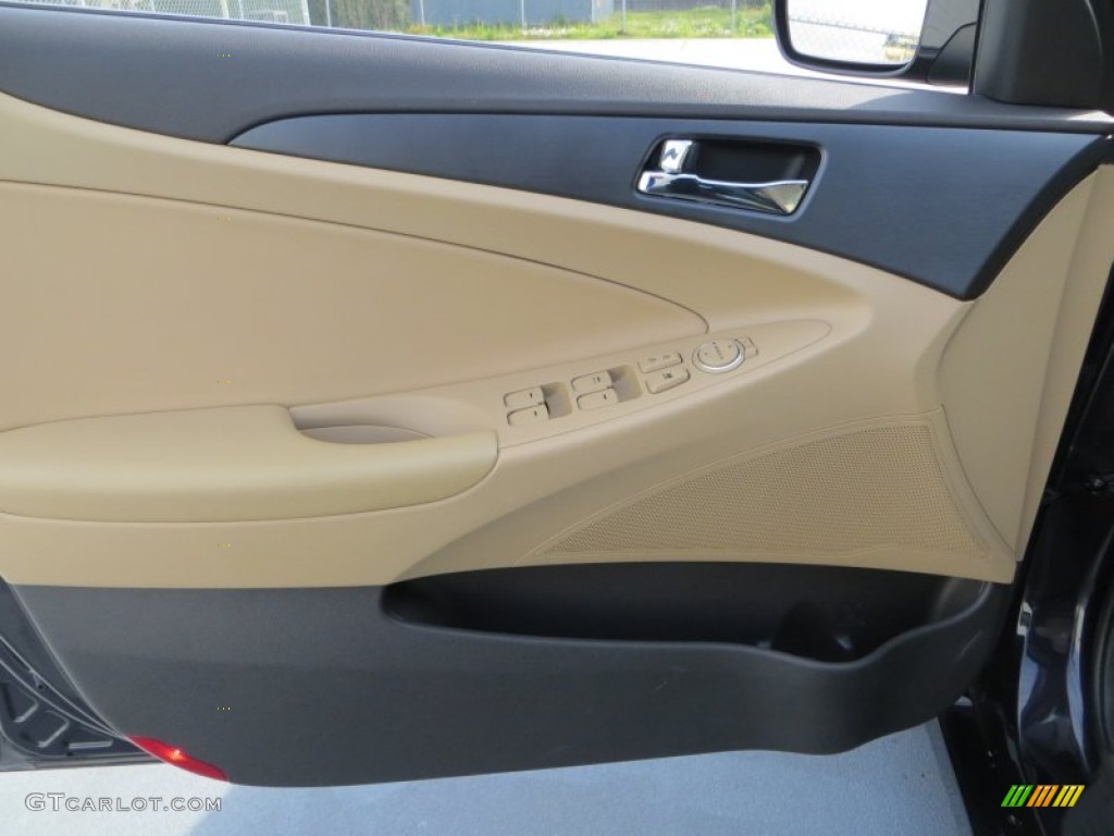 2011 Sonata GLS - Black Plum Pearl / Camel photo #36