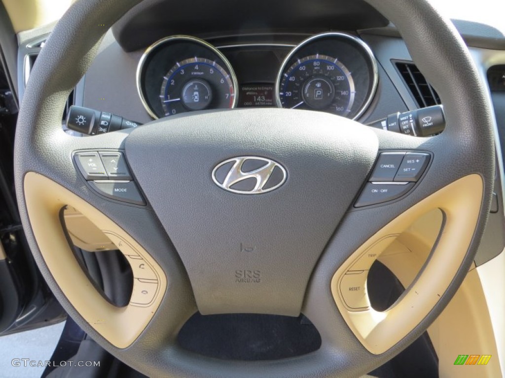 2011 Sonata GLS - Black Plum Pearl / Camel photo #45
