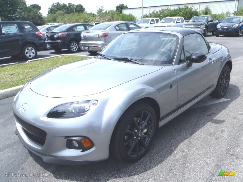 2013 MX-5 Miata Club Hard Top Roadster - Liquid Silver Metallic / Black photo #1