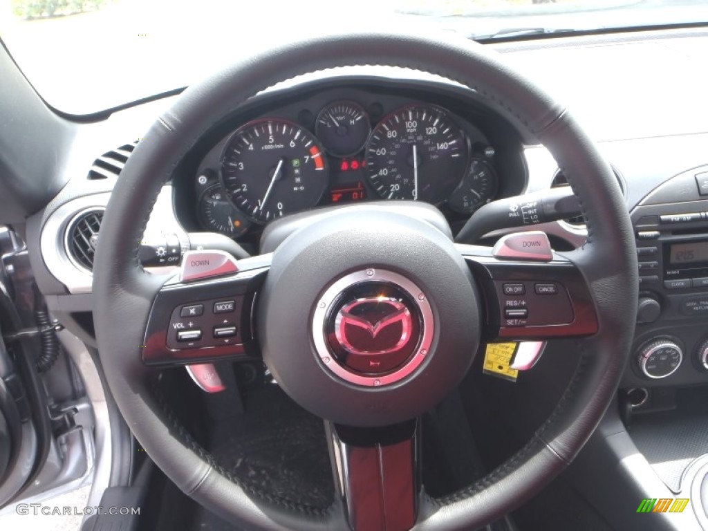 2013 Mazda MX-5 Miata Club Hard Top Roadster Black Steering Wheel Photo #80542615