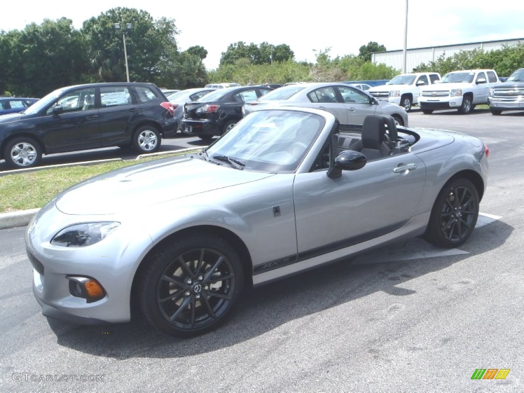 Liquid Silver Metallic 2013 Mazda MX-5 Miata Club Hard Top Roadster Exterior Photo #80542774