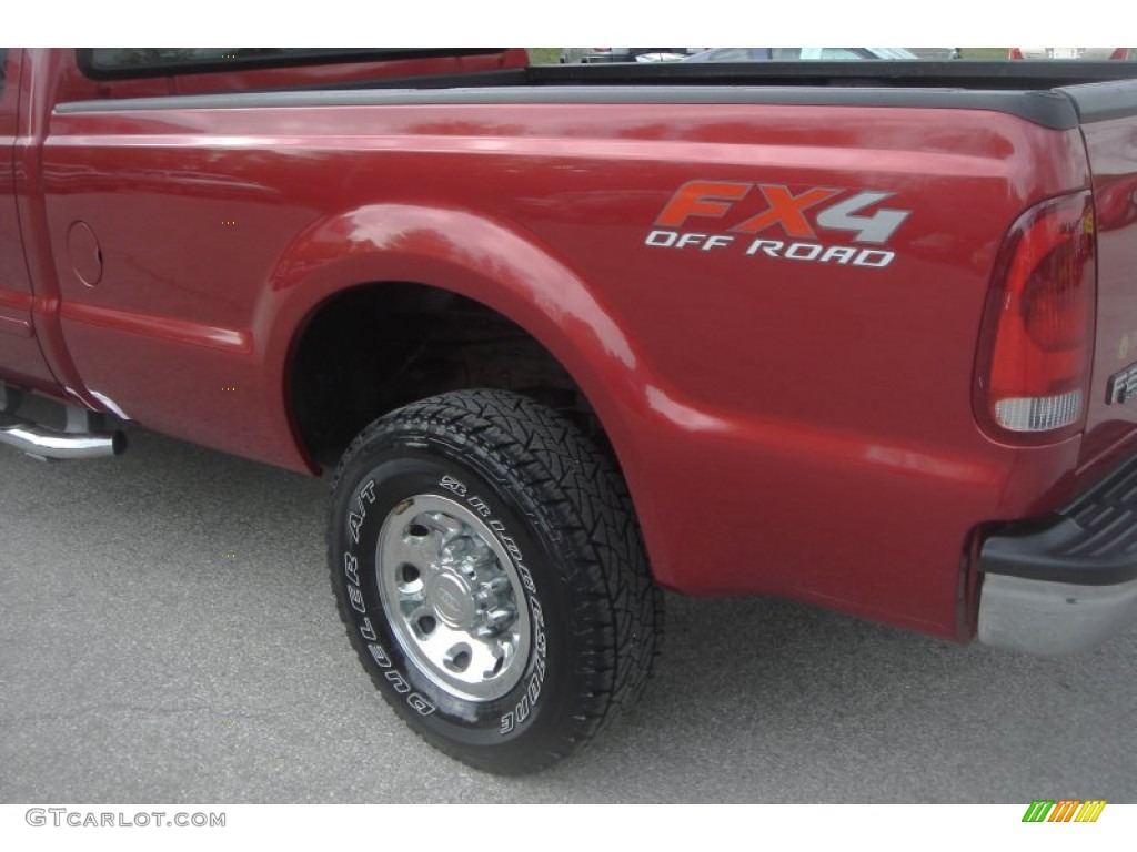 2003 F250 Super Duty XLT SuperCab 4x4 - Toreador Red Metallic / Medium Flint Grey photo #12