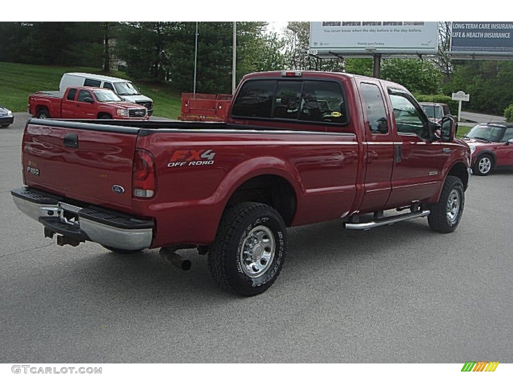 2003 F250 Super Duty XLT SuperCab 4x4 - Toreador Red Metallic / Medium Flint Grey photo #43