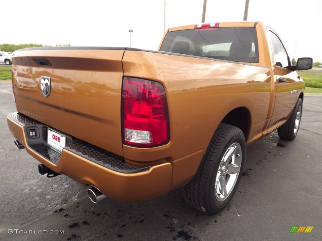 2012 Ram 1500 Express Regular Cab - Tequila Sunrise Pearl / Dark Slate Gray/Medium Graystone photo #5