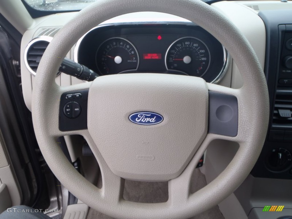 2006 Ford Explorer XLS Stone Steering Wheel Photo #80544025