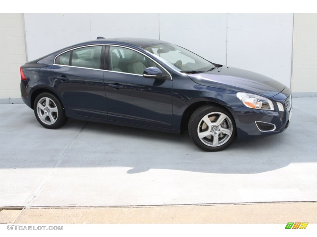 2013 S60 T5 - Caspian Blue Metallic / Soft Beige photo #1