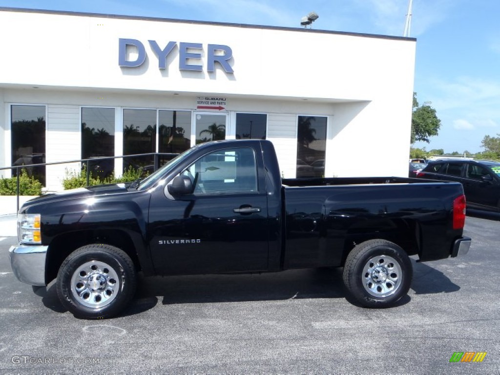 2013 Silverado 1500 Work Truck Regular Cab - Black / Dark Titanium photo #3